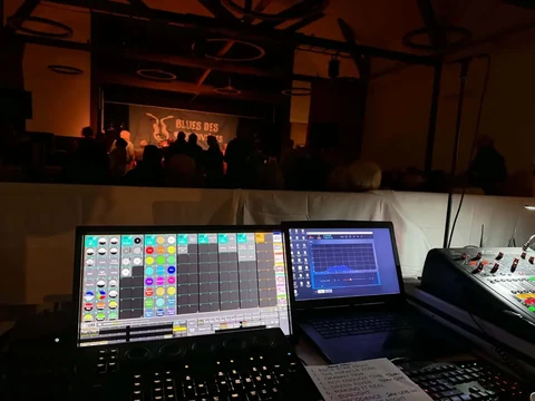 Régie lumière ODYM pendant les concerts du Festival Blues des Deux Rivières